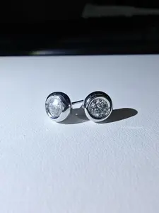 platinum 0.18+0.18ct Real Diamond Earrings