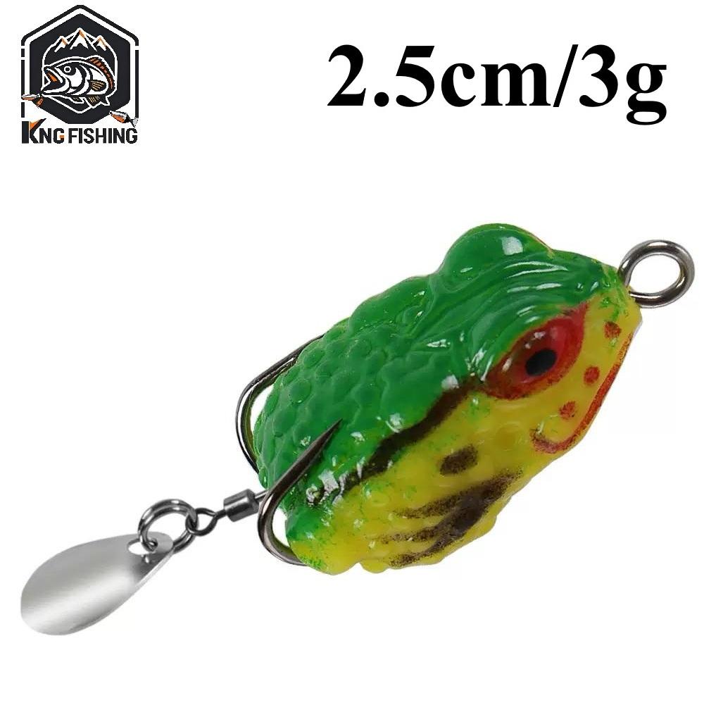 EXCROCK 10pcs Topwater mini Frog Fishing Lure Set/Kit with Hooks, Lifelike Artificial Bait, Fishing Accessories, Solocamping, Minnows Lure Set