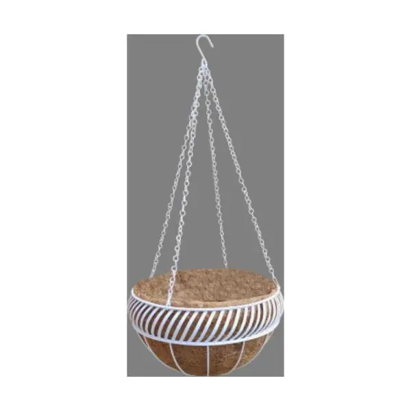 Austram 106401 14 in. Venetian HB White Hanging Planter