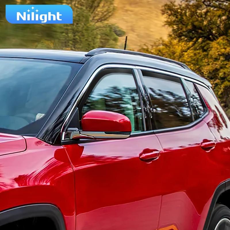 Nilight Vent Window Visors for Jeep Compass 2017 2018 2019 2020 2021 2022 2023 2024, in-Channel Rain Guards, Original Window Deflectors-4PCS Car Accessories Auto Accessories  dealsforyoudays