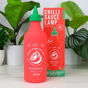 Spicy Chilli Sauce Bottle Squeezy Lamp – Hot & Fiery Bottle Novelty Night Light!🌶️