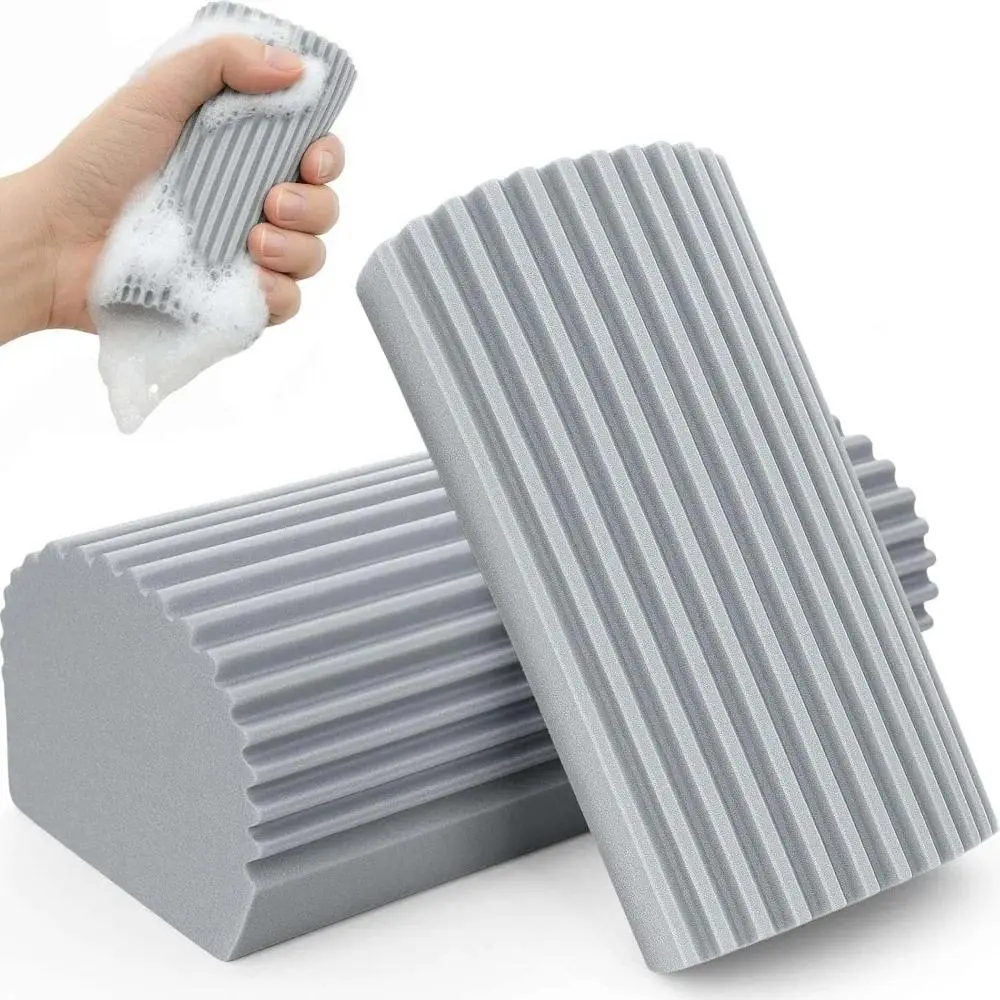 Damp Dusting Sponges PVA Magic Cleaning Tool Blinds Baseboards Glass Mirrors Pre-Moistened Reusable Super Absorbent Non-Scratch