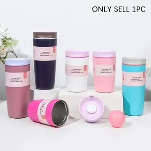 Stainless Steel Insulated Coffee Cup, Modern Style Portable Water Bottle, Outdoor Travel Mug, Tumbler, Coffee Thermal Cup, 20oz & 12oz Sizes, Non-Lead Crystal Glass