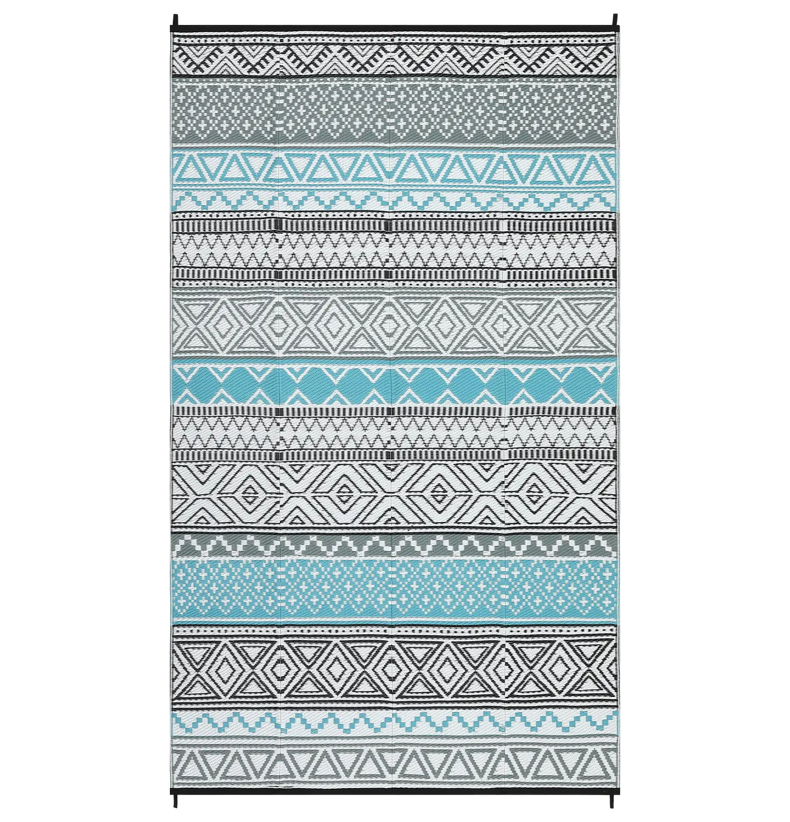 Outdoor Waterproof Rug Bohemian Style Rug Modern Striped Outdoor Rug Plastic Straw Rug Double-sided Reversible Rug for Patio Balcony Deck Beach RV