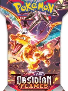 Obsidian Flames Sleeved Booster Pack Rip N Ship
