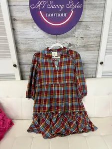 Plaid dress umgee