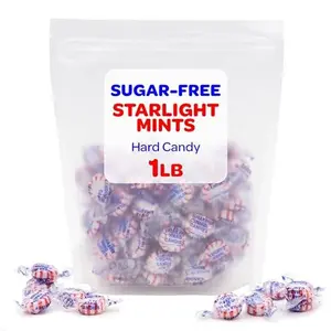 Sugar Free Starlight Mints - 1 Pound Pack (About 90 Count) - Peppermint Hard Candy - Individually Wrapped Sugar Free Mints