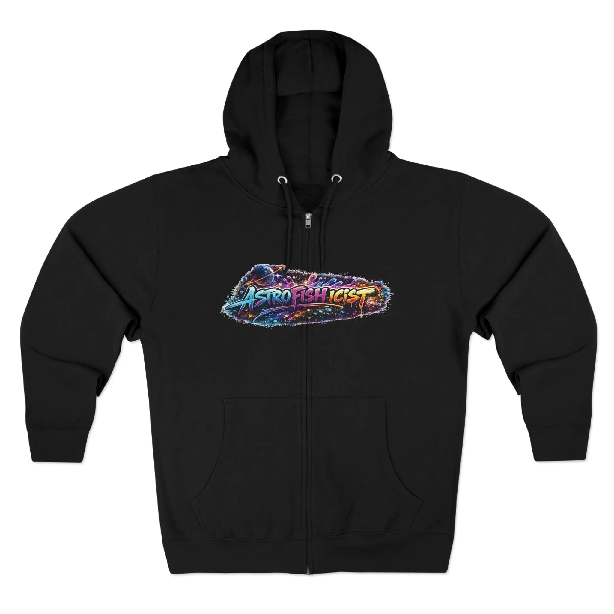 Astrofishicist Space Graffiti Zip Hoodie