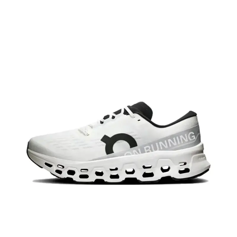White Black Colorblock Fly Knit Mesh Wave Hollow Chunky Cushion Running Shoes Unisex Light Breathable Outdoor Jogging Daily Commute Versatile Street Platform Trainers