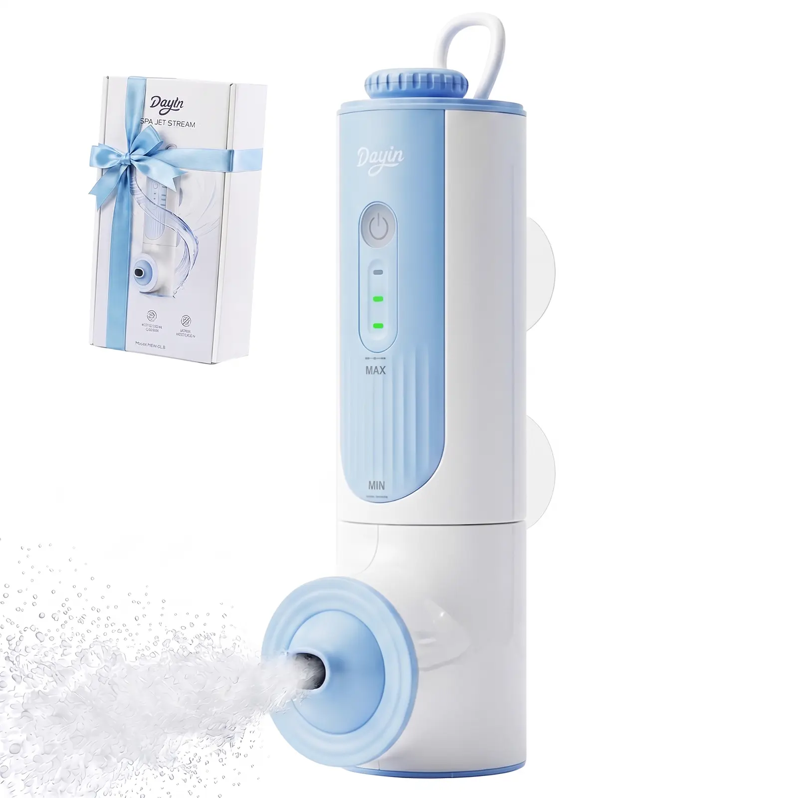 DayIn Bathtub Bubble Machine - Portable Rechargeable Cordless Home Spa Jet Tool with Bubble Mode, Adjustable Flow, Premium Personal Care Relaxing Gift for Women