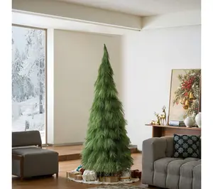 LuxenHome 6ft Holiday Artificial Pampas Grass Tree in Green
