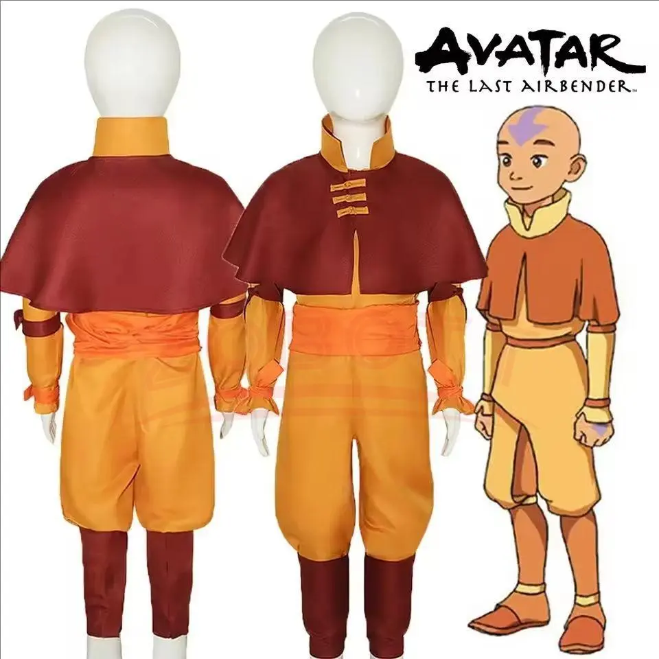 Aang Cosplay Costume 2024 Editio Avatar The Last Airbender Role Play for Halloween Anime Comic Con Avatar Outfits