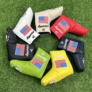 American Flag Pattern Golf Club Head Cover, 1 Count Waterproof Golf Putting Cover, Golf Club Accessories, Golf Accessories for Men & Women