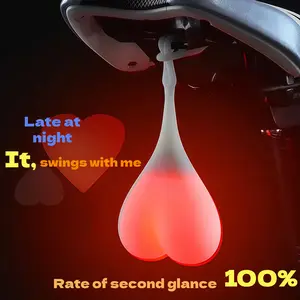 Bike LED Tail Lights Night Cycling Warning Lights Creative Silicone-Shaped Waterproof Outdoor Use Perfect Gifts for Friends Who Love Outdoor Activities