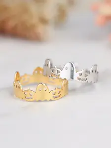 Unisex 925 Silver Pumpkin Lantern Ring Design, Fashion Accessory for Parties & Halloween Gifts, Stylish Jewelry for Men Women