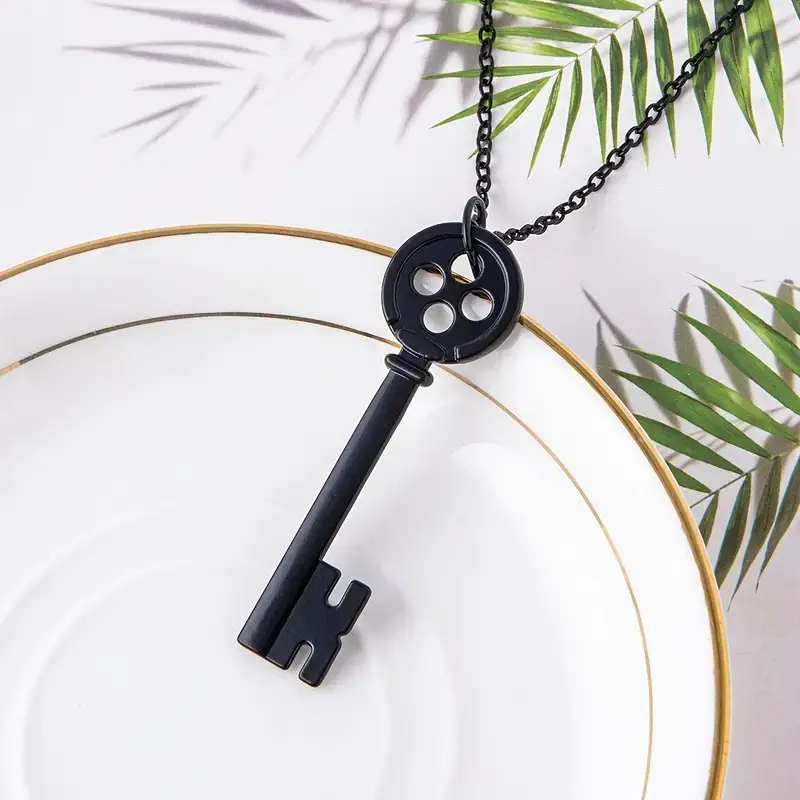 Unisex Key-Shaped Pendant Dainty Clavicle Necklace, Exquisite Chain Jewelry, Fashionable Accessory, Ideal for Holiday Gifting with Daily Delivery, Fashionable Jewelry Accessories, Metal Coating, Adds Personality And Charm, Casual, Funny Scenes