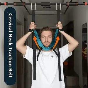 Adjustable neck stretch belt Ergonomic cervical traction device Neck support Fit curve Mild tension Relief neck and shoulder soreness Home outdoor office travel Universal fashion durable gift for personal use Healthcare