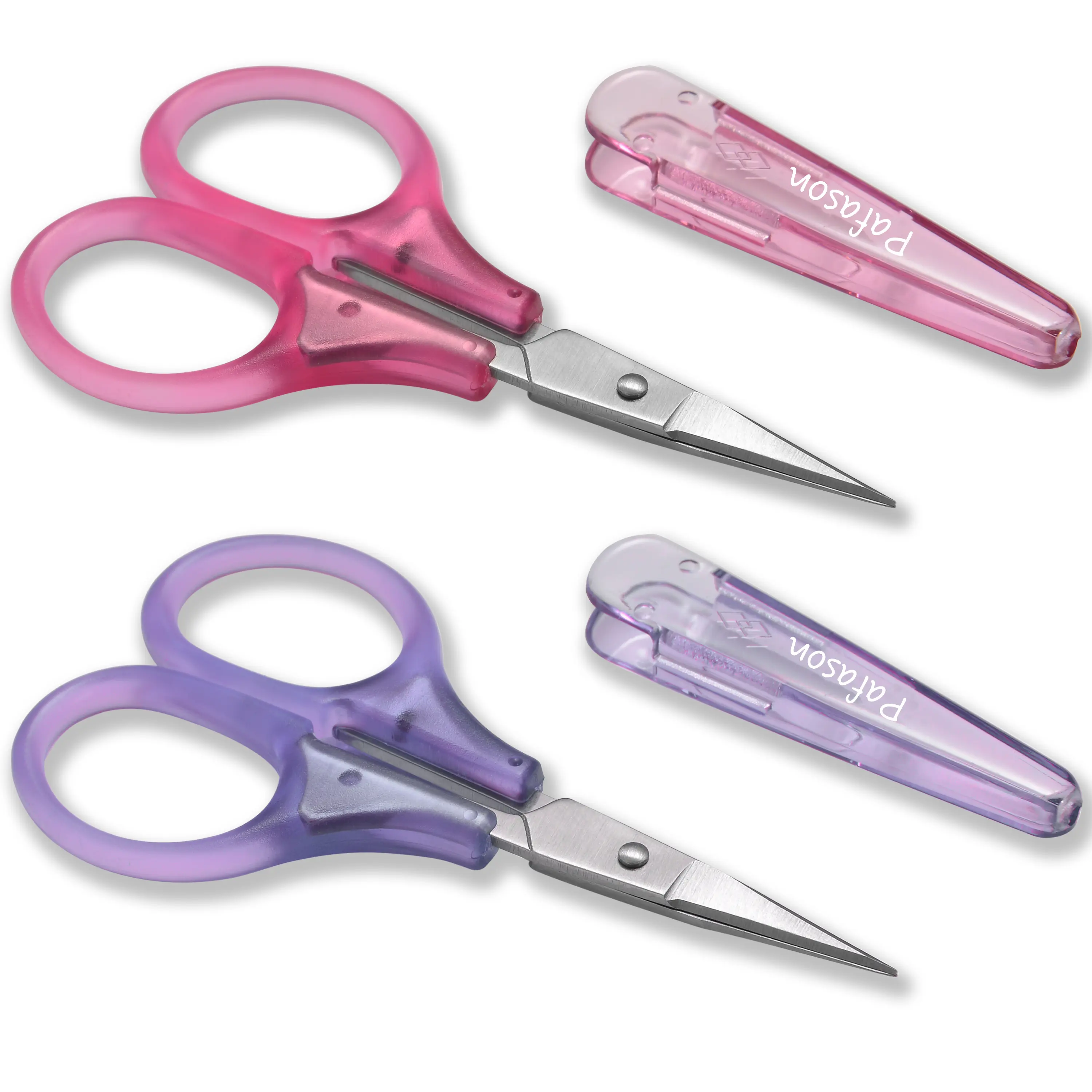 PAFASON Small Travel Embroidery Craft Scissors Set Straight Precision Tip  Stainless Steel for Scrapbooking Quilting Sewing Knitting Cross Stitch Crochet Thread Yarn Paper Detail Cutting Safety Case