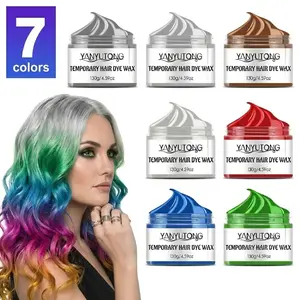 Yanyutong Temporary Hair Dye Wax 4.59 oz Instant Hairstyle Cream for Men Women Youth Washable Styling Pomade Party Cosplay DIY Halloween Haircare Gentle Non Damaging 2 in 1 Color Styling Salon   hair color  hair dye