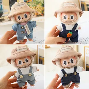 Spring time outfit, Set Clothes for Labubu, Hanging  T-shirt Suspender Pants Accessories for Labubu