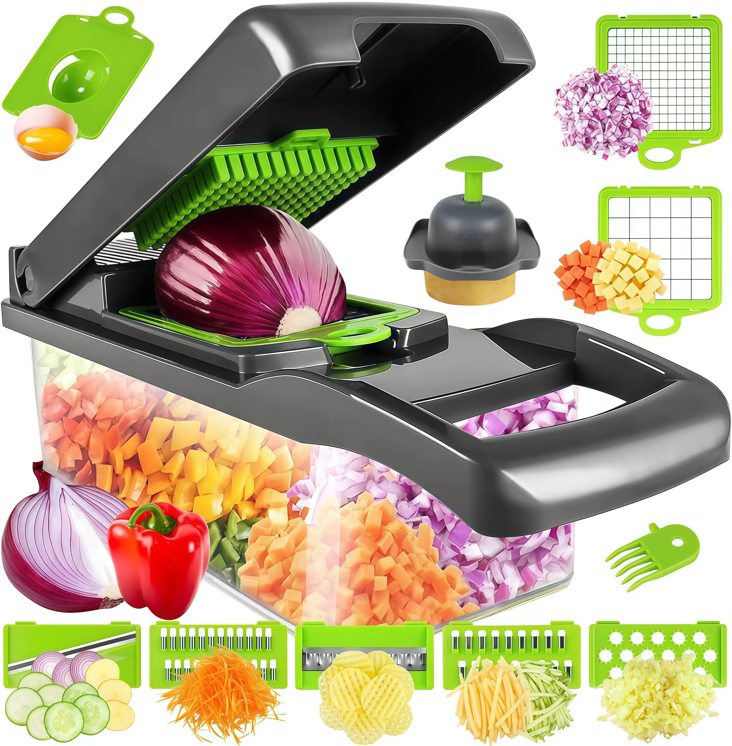 Multifunctional Vegetable Chopper - Vegetable Chopper - Vegetable Onion Salad Food Chopper - Vegetable Chopper - Kitchen Tools & Gadgets