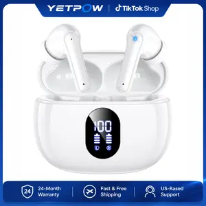 Bluetooth Earbuds, Wireless Earbuds with Bluetooth 5.4, 65H Playback, Dual LED Digital Display Charging Case, 13.2mm Bass Stereo Sound, Touch Control, IPX7 Waterproof Earphones for iPhone Android Sports Workout, T18