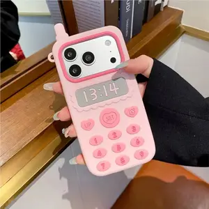 Cute Pink Retro Phone Case For iPhone 17 16 15 14 13 Pro Max – Silicone Shock-Absorbing Protective Case