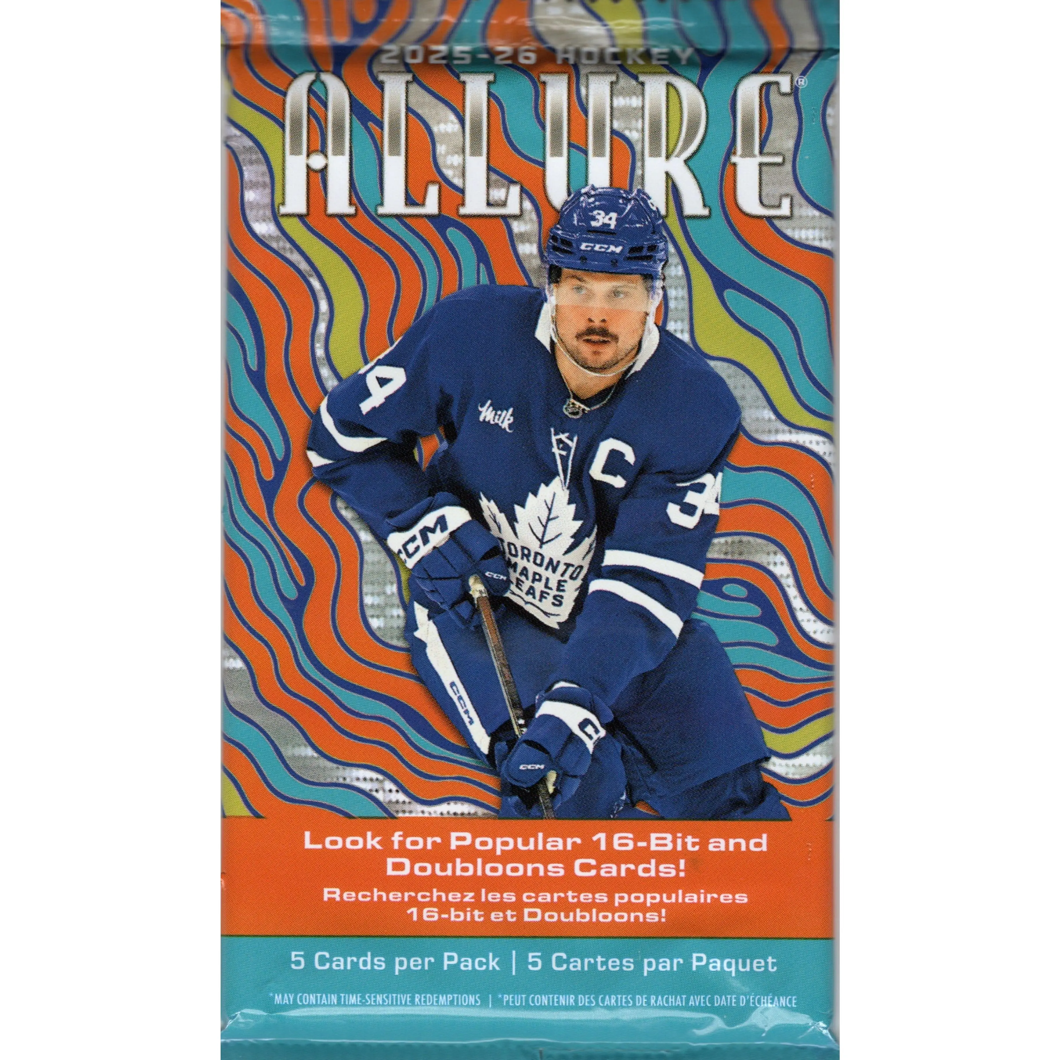 2025-26 Upper Deck Allure Hockey Trading Blaster Pack - 5 Cards, Blaster-Exclusive Parallels, Parallel Mix, Orange Slice, Doubloons, Rainbow Sets, Rookies (For Collectors, Comes in a Box)