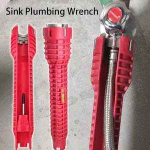 Multifunctional Bathroom Sink Wrench, Pipe Installation Tool, Faucet Repair & Replacement, Fits Small Spaces, Home Plumbing Tools
