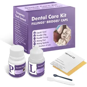 Tooth Repair Kit, Zinc Oxide Eugenol Cement for Cavities Filling, Dental Care Kit for Broken, Chipped or Missing Teeth, Temporary and Permanent Tooth Filling and Crown Fixing at Home
