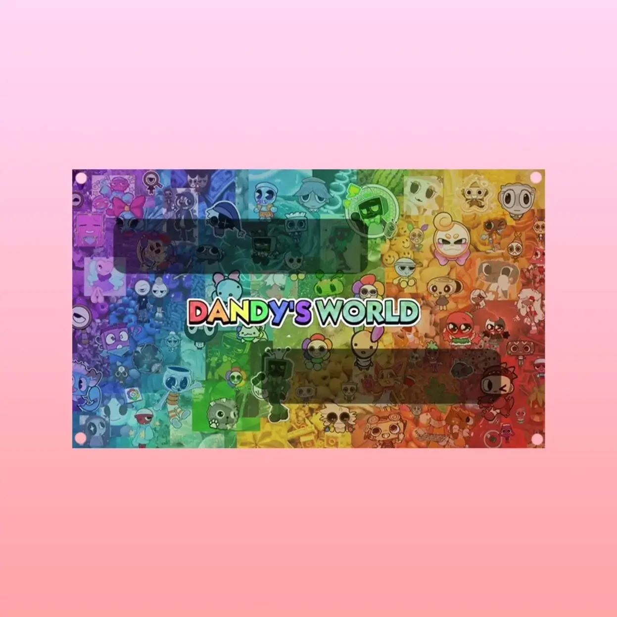 Dandy’s World Flag Tapestry – Game Wall Art | Cartoon Fan Decor | Aesthetic Banner | Colorful Room Gift Lightweight Indoor Wall Art