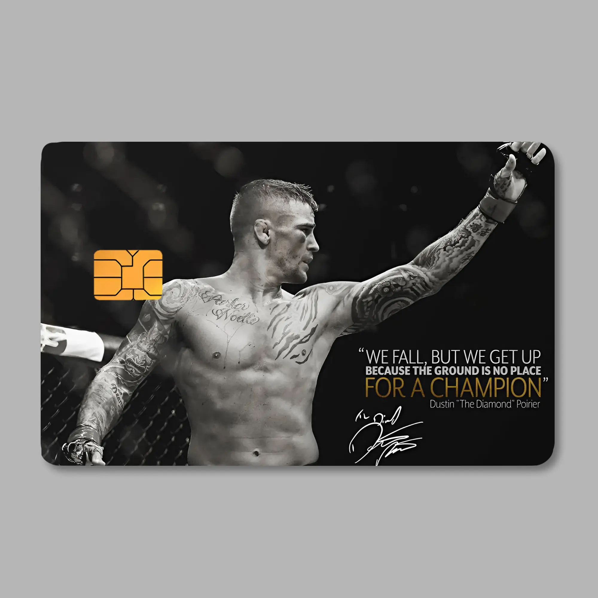 UFC Dustin Poirier Premium Credit Card Skin Decorative Vinyl Card Sticker Cover for Credit & Debit Cards, Scratch Protection Wallet Accessory
