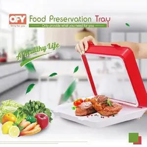 Creative Food Trays Plastic Vacuum Storage Containers with Lid Magic Elastic Fresh Container Stackable Reusable kitchen cozinha Food Preservation Tray BPA Free Reusable Stackable Food Tray Safety Plastic Food Refrigerator Storage Tray Keep Food Fresh Tray