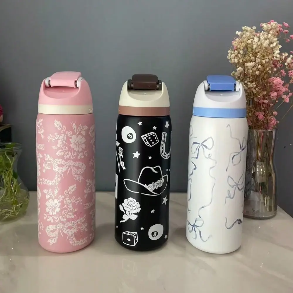 BFCxOwala 32oz Insulated Stainless Steel Water Bottle With Straw For Active Lifestyle Travel School Outdoor Hydration Tumbler Reusable