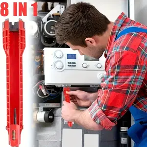 8-In-1 Faucet and Sink Wrench Set, Multi-Functional Bathroom Kitchen Tool, Repair and Installation Kit, Essential for Plumbers and Handyman