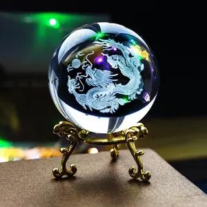 Dragon Design Glass Ball, 1 Count Home Decor Ornament, Creative Desktop Decoration for Gifts Office Bedroom, Mean Girls Decorations