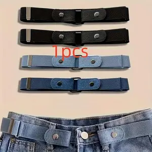 Vintage Elastic Waistband, Adjustable No Buckle Belt, Suitable for Jeans, Invisible Stretch, Unisex, Comfortable Design, Perfect Fit