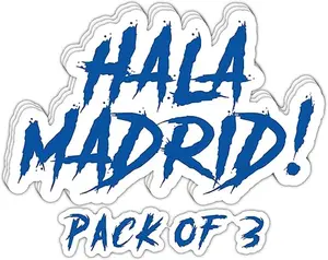 (3pcs) Hala Madrid Football Sticker – Vinyl Sticker Stickers for Adults, Cat Vinyl Decals Laptop Water Bottle Car Scrapbook Sticker  2″ x 2″, 3″ x 3″, 4″ x 4″, 5″ x 5″, and 6″ x 6″