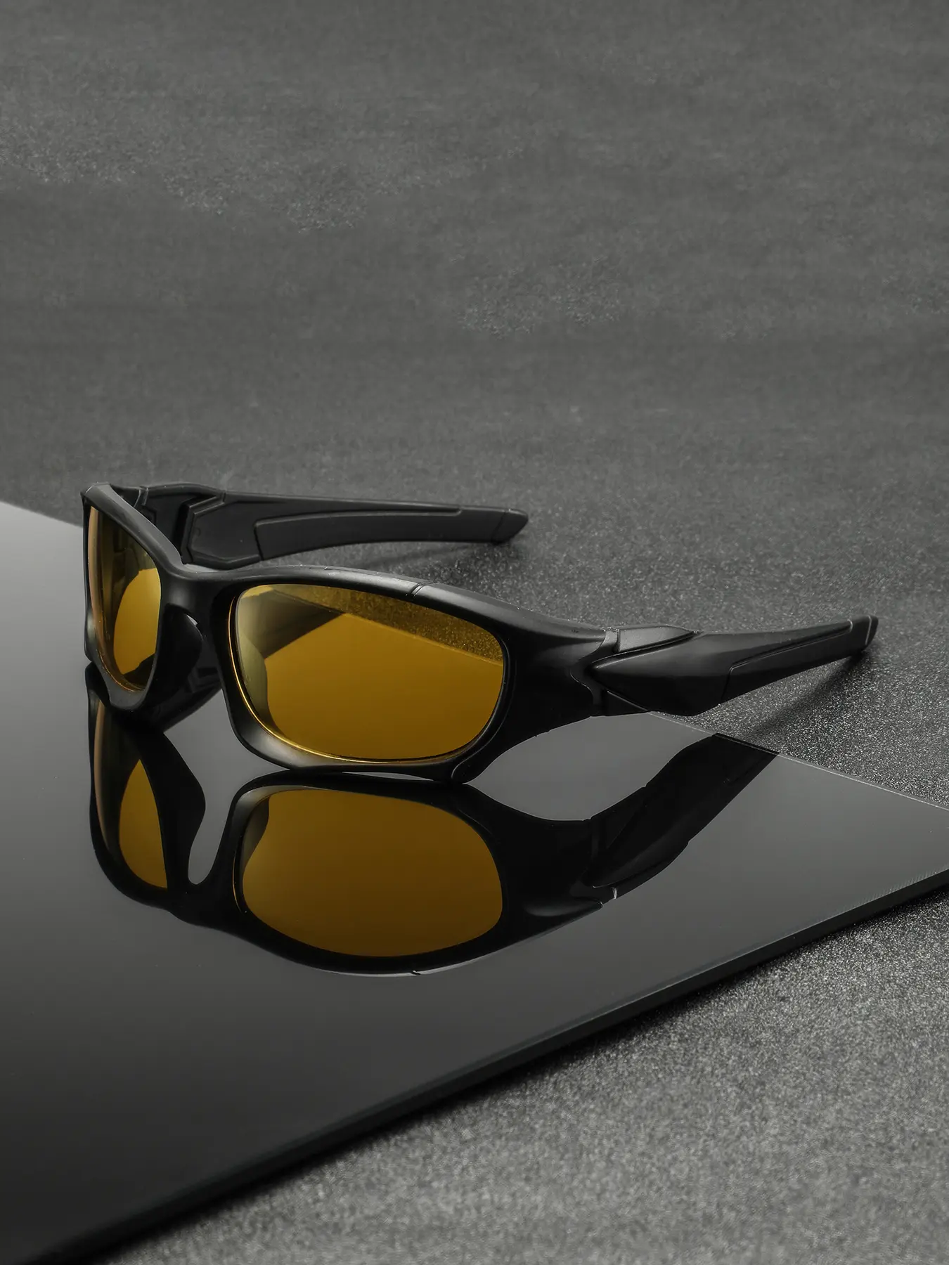 Men's Plastic Square Cyberpunk Glasses, High-End Trendy Casual