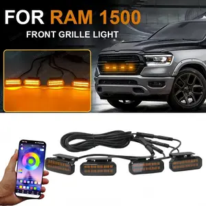18LED Front Grille Light for RAM 1500 Car Daytime Running Light Wheel Eyebrow Lamp 12V Pickup Offroad Upgrade