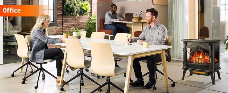 22-inch 3D Infrared Classic 1500W Electric Fireplace Stove, Freestanding Fireplace Heater,Thermostat, Overheating Protection, for Indoor Use heaters