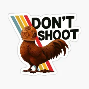 Arc Raiders Don't Shoot Sticker, Retro Video Game Decal, Cute Gaming Gifts for Players, Laptop & Controller Sticker