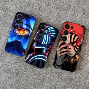 Anime Demon Slayer Akaza Phone Case For Samsung S24 Fe S25 Ultra Plus S26 S21 S22 S23 Ultra 5G For iphone 17 16 15 14 13 12 11 17Air Plus Pro Promax Fundas