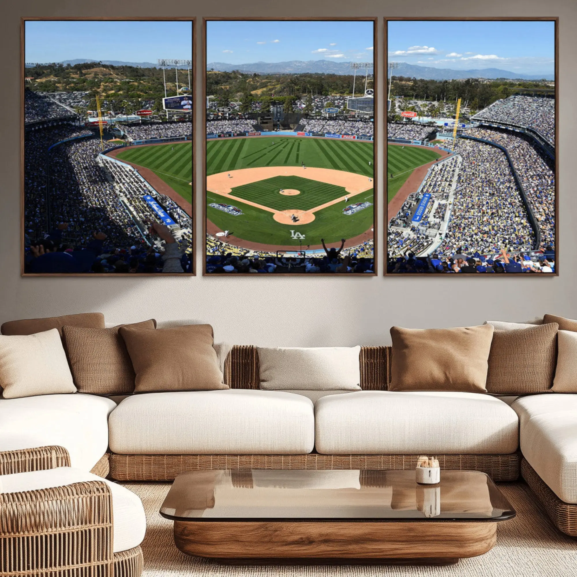 Los Angeles Dodgers Dodger Stadium Wall Art Canvas Print - MLB Baseball ...