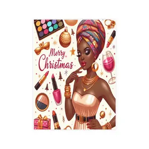 Merry Christmas African Beauty Cheers Postcard Bundles (envelopes not included)