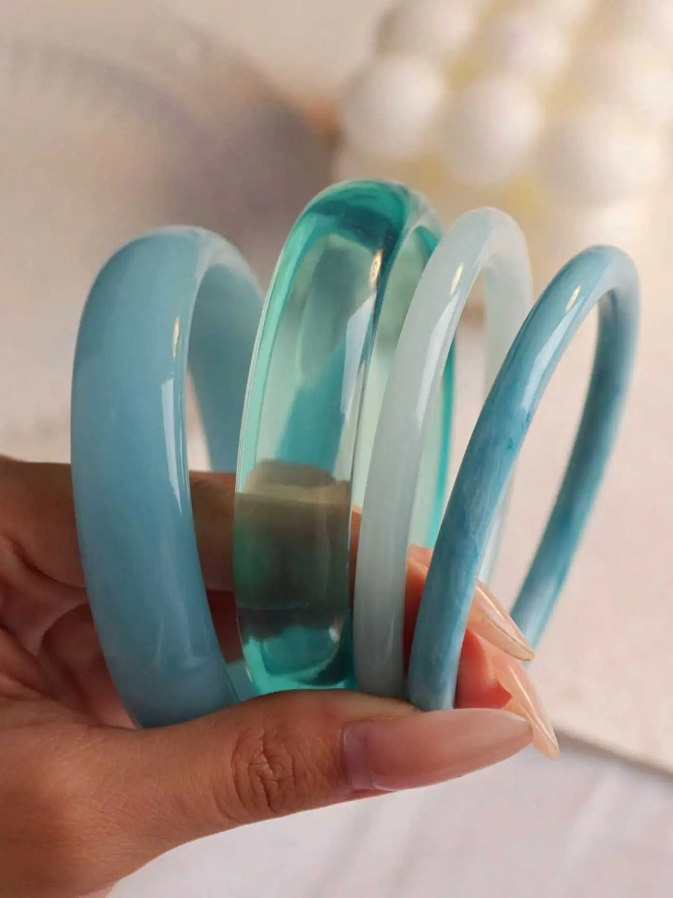 Vintage Resin Amber Acrylic Bangles Set, High Quality Bracelet, Fashion Multifunctional Jewelry for Women, Daily Wear and Party, Simple Design