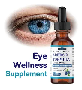 AREDS 2 Formula Liquid Drops for Eye Health, Eye Vitamin & Mineral Supplement w. Lutein, Zeaxanthin, Copper, magnesium, Folic acid, vitamin K, vitamin C, vitamin B12, zinc, iodine, Support Macular Pigment Density, auraranenourish