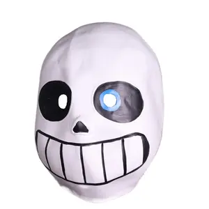 Undertale Sans Latex Mask - Comfortable Eye-Focused Game Cosplay Accessory for Halloween, Live Stream Prop