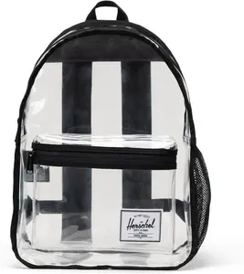 Stylish Clear/Black Classic Backpack - Perfect for Travel, Work, and Leisure - 20L Capacity