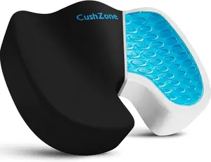 Office Chair Seat Cushion, Cooling Gel Enhanced Memory Foam Chair Cushions for Long Sitting - Back, Sciatica, Coccyx